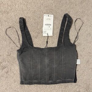Zara - Washed effect bustier top